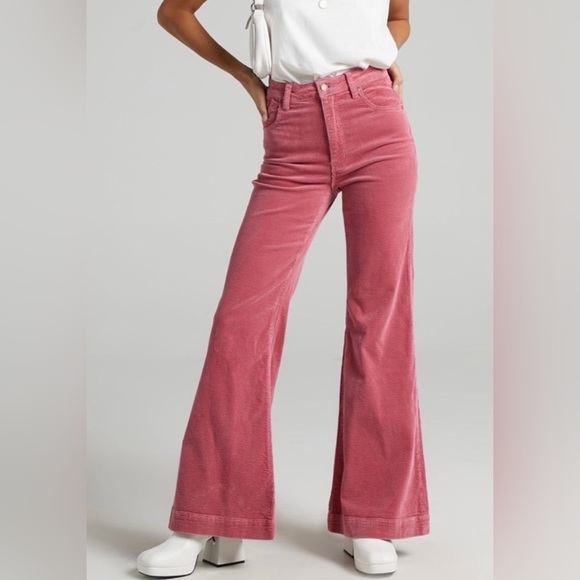 Rolla’s Free People Hot Pink Flare Jeans 30 - Picture 1 of 14